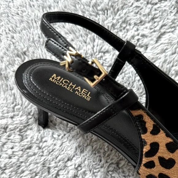 Michael Kors Doreen Leopard Print Slingback Pump - Picture 3 of 5